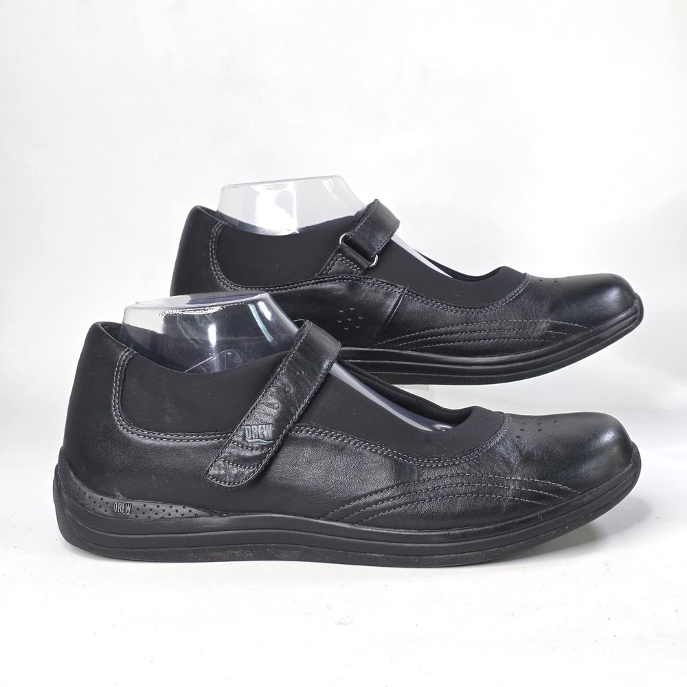 Drew Bloom II Black Leather Mary Jane Comfort Casual Shoes Women's 10.5 N Narrow